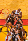 Miami, FL - JUNE 9 Rashard Lewis, Matt Bonner, DeJuan Blair, Cory Joseph and Tracy McGrady Photographic Print