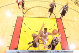 Miami, FL - JUNE 6 Norris Cole, Tim Duncan and Matt Bonner Photographic Print