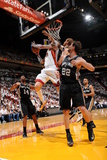 Miami, FL - JUNE 6 Chris Andersen, Matt Bonner and Tiago Splitter Photographic Print
