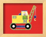 Cat in a Crane Posters by Shelly Rasche