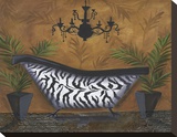 Safari Soak in Zebra I Stretched Canvas Print by Cathy Hartgraves