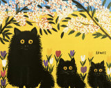Tre gatti neri Poster di Maud Lewis Tre gatti neri Poster di Maud Lewis
