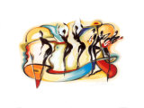 Blues V  Print by Alfred Gockel