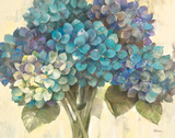 Turquoise Hydrangea Prints by Albena Hristova
