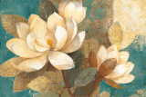 Turquoise Magnolias Art by Albena Hristova