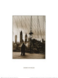 Pont de Brooklyn 1955 Affiche par Mario de Biasi
