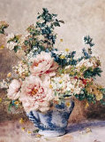 Apple Blossoms with Peonies Prints by Francois Rivoire Apple Blossoms with Peonies Prints by Francois Rivoire