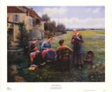 Sewing Circle Poster by Daniel Ridgway Knight