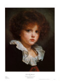Garçon au gilet rouge Affiches par Jean-Baptiste Greuze