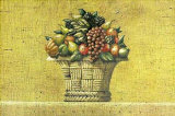 French Fruit Basket Print by Jacques Lamy French Fruit Basket Print by Jacques Lamy