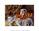 Still Life with Curtain and Pitcher Print by Paul Cézanne