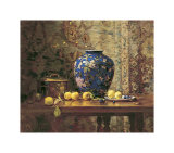 Oriental Vase with Crab Apples Posters by Del Gish Oriental Vase with Crab Apples Posters by Del Gish