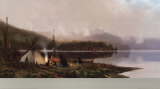 Visitors on the North Fork Poster by Michael Coleman