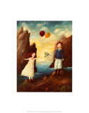 Children Playing Rock Pool Posters by Mary Mackey