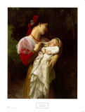 Mother and Child Posters by William Adolphe Bouguereau