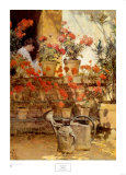 Geranios Lámina por Childe Hassam Geranios Lámina por Childe Hassam