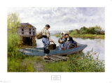 Picnic on the River Prints by Henry John Yeend King