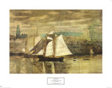 Goletas y balandro en Gloucester Láminas por Winslow Homer