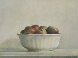 Mcintosh Apples in a White Bowl, 1981 Posters by Elsie Manville