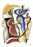 Mujer tocando blues Láminas por Alfred Gockel