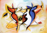 Dancing Angels Art by Alfred Gockel