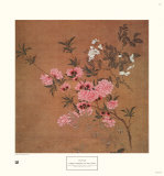 Kirschblüten mit Wildrosen Poster von Yun Shou-P'ing