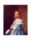 Kleines Mädchen in Blau Poster von Jan Cornelisz Verspronck