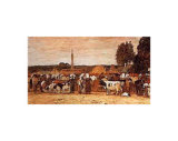 Fair in Brittany Posters av Eugène Boudin Fair in Brittany Posters av Eugène Boudin