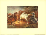Fighting Horses Poster by Théodore Géricault