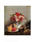 Still Life with Flowers and Fruits Affiche par Henri Fantin-Latour