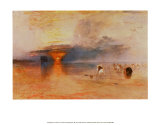 Plage de Calais à marée basse Affiche par William Turner