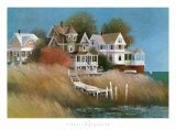 Cottages du bord de mer Posters par Albert Swayhoover