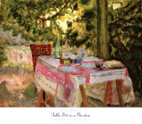 Table au jardin Affiche par Pierre Bonnard