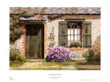 Green Doorway Provence Print by Michael Duvoisin