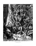 Don Quichotte dans sa bibliothèque Poster par Gustave Doré
