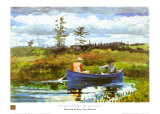 Blue Boat Prints by Winslow Homer