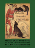 Katzen und Hunde Poster von Théophile Alexandre Steinlen
