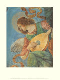 Angel with Lute Print by Melozzo da Forlí 