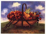 Vegetable Wheelbarrow Posters van Miranda Gardener