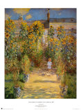 El jardín del artista en Vetheuil Pósters por Claude Monet