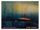 Mauretania at Cherbourg Prints by Kenneth Shoesmith