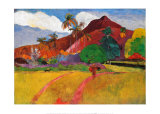 Tahitische Landschaft Kunstdrucke von Paul Gauguin