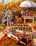 Garden Scarecrow Lámina por Erin Dertner