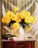 Yellow Roses Print by Robin Anderson