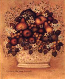 Floral Fruit Basket Posters by Judith Gibson