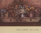 Flowers on Shelf Print by Paul Landry