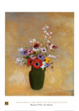Large Green Vase with Mixed Flowers Posters by Odilon Redon