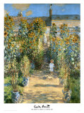 El jardín del artista en Vetheuil, 1881 Láminas por Claude Monet