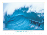 Vague Bleue, Hawaii Affiche par Woody Woodworth