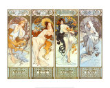 Alphonse Mucha - Roční období Plakát Alphonse Mucha - Roční období Plakát